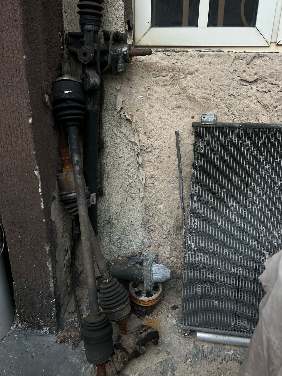 Scrap car metal parts